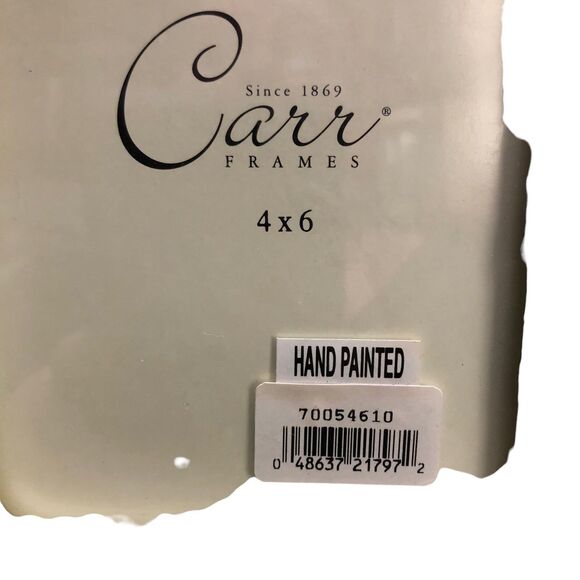 Vintage NOS Carr Picture Frame, Handpainted, Ceramic Floral, Butterfly’s, 4x6” - Picture 7 of 11